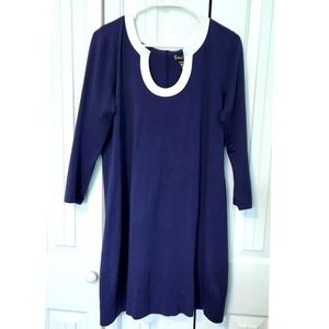Lilly Pulitzer Cotton Navy Blue Dress Size M